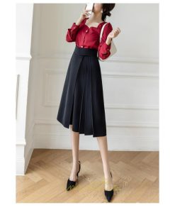 スカート | レディース ロング フレア 黒 Aライン 秋冬 ミモレ ハイウエスト 体型カバー キレイめ オシャレ フェミニン 着痩せ 通勤 お出かけ 可愛い 通学