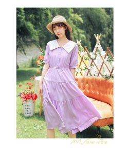 マキシ | ティアードワンピース ワンピース レディース 半袖 5分袖 ハーフスリーブ ロング丈 フレア キレイめ お出かけ 春夏コーデ マキシ丈 ロング丈ワンピース