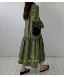 マキシ | シャツワンピース ワンピース 秋 春 レディース ロングワンピース 長袖 ロング丈 マキシ丈 体型カバー 無地 ゆったり 着痩せ 30代 40代 カジュアル 50代 夏物
