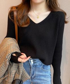 ニット・セーター | リブニットトップス レディースニットソー