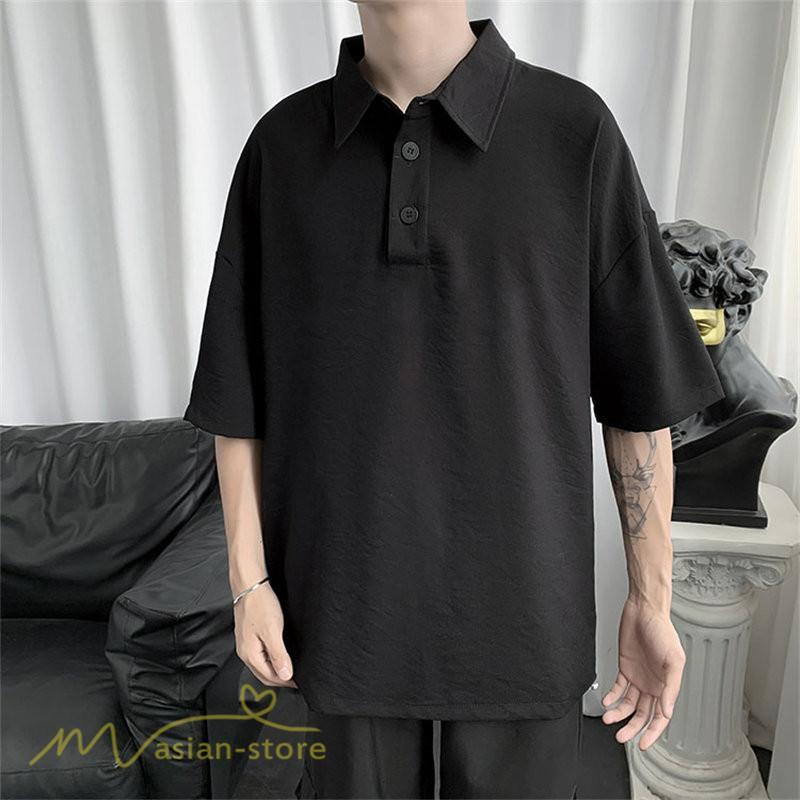 Tシャツ | ポロシャツ シャツ メンズ 無地 夏服 半袖 無地 カジュアル 40代 50代 シンプル 薄手 ポロ サマーシャツ 父 プレゼント ゆったり 体型カバー 30代 ギフト 20代