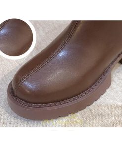 ショートブーツ | ブーツ レディース 軽量 歩きやすい おすすめ おしゃれ 厚底 レザー風 走れる 痛くない ファスナー トレンド 春 22.5cm-25cm 冬 秋