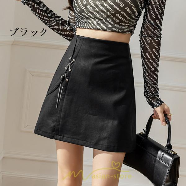 スカート | レディース ミニインパンツ 合皮 ミニ韓国ファッション 脚長 かわいい おしゃれ ミニスカ レザーセクシー 秋冬 おしゃれ