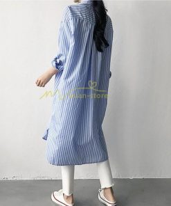 ミディアム | シャツ レディース シャツワンピース ロングシャツ 長袖 薄手 ポリエステル 秋 夏