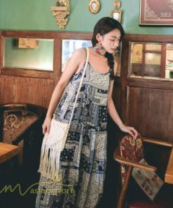 ノースリーブ | キャミソール ワンピース キャミワンピ レディース ロング丈 ゆったり カジュアル かわいい 体型カバー リラックス 春 薄手 旅行着 総柄 送料無料 夏