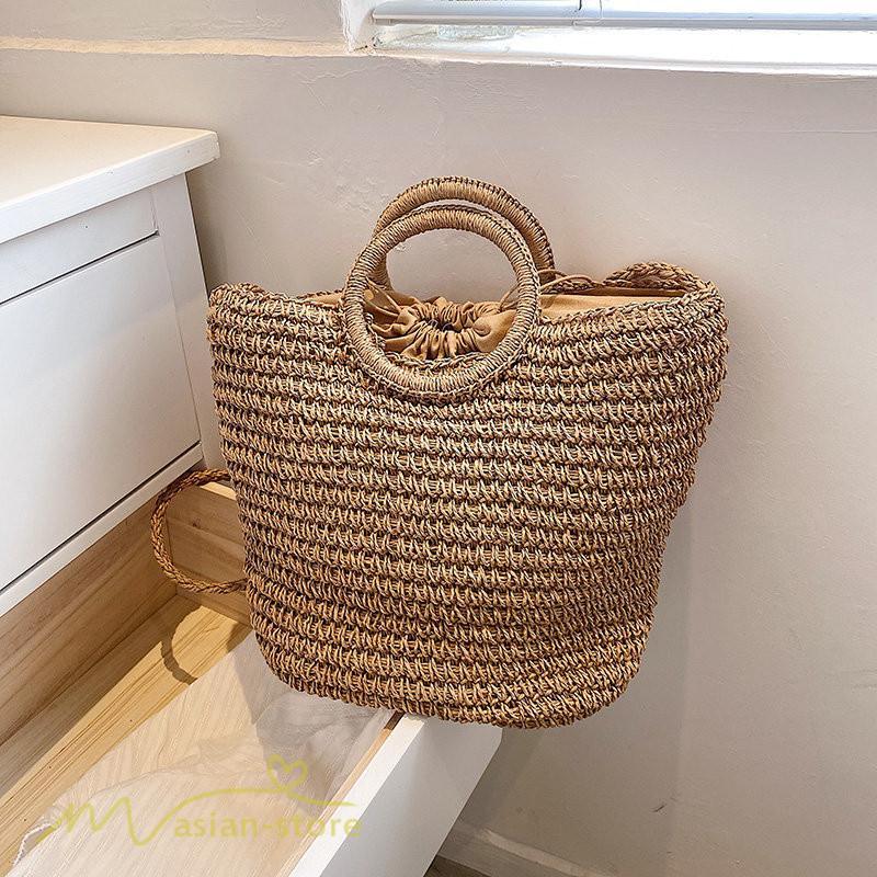 女性用バッグ | レディース バッグ かごバッグ ショルダーバッグ ストローバッグ 編み 小物 シンプル 軽量 大人 軽い 旅行 オシャレ 40代 可愛い 50代 30代