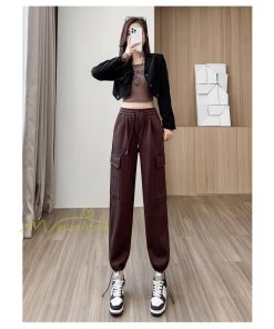 チノ・テーパード・ジョガー・スキニーパン | テーパードパンツ パンツ レディース 着痩せ ワイドパンツ 裾ひも付き ハイウエスト ウエストゴム カジュアル 秋冬 ロングパンツ 新作 無地 きれいめ コーデ