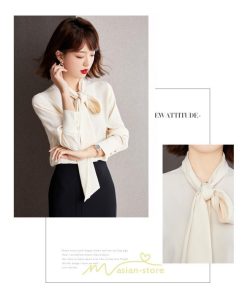 シャツ・ブラウス | ブラウス シャツ 秋 秋服 レディース リボン 春 秋 新作 シフォン 長袖 ゆったり 可愛い お出かけ カジュアル キレイめ エレガント おしゃれ 通勤