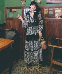 マキシ | マキシワンピース レディース ロングワンピース 大人 黒 Vネック 着痩せ フランス風 上品 高品質 きれいめ シフォン レース 人気 パーティー 二次会 夏秋新作