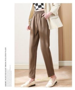 スラックス | スラックスパンツ レディース 九分丈 通勤 ストレートズボン ボトムス ビジネス おしゃれ オフィス フォーマル 美脚 ハイウエスト OL 着痩せ 就職