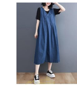 オーバーオール サロペット | デニム サロペット スカート オーバーオール ジャンパースカート レディース ワンピース 可愛い 夏秋 ロング オシャレ ポケット付き オールインワン