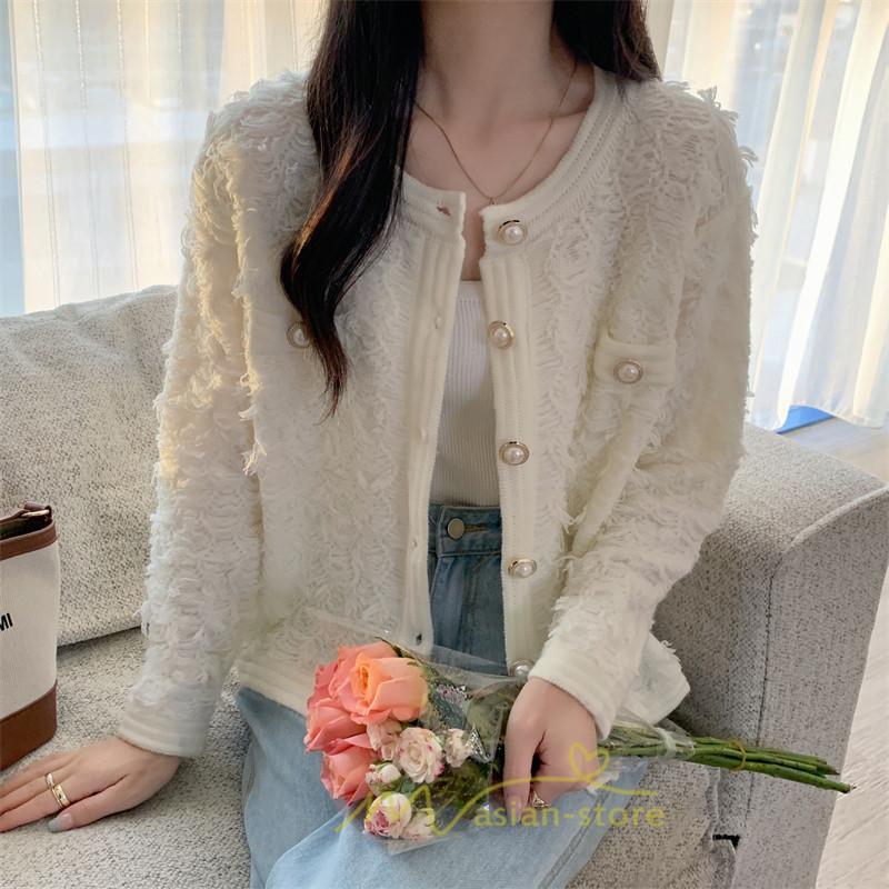 カーディガン | 2022秋冬ニットアウター レディース ニットニット セーター 長袖 羽織り フロントボタン 可愛い トップス 20代40代 通学通勤