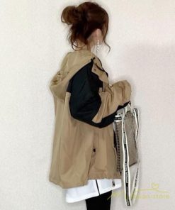 コート・ジャケット | ドッキングジャケット レディース 秋物 長袖 ブルゾン フード付き ジップアップ 薄手 ライトアウター ゆったりシルエット 防風 ブルゾンパーカー トップス