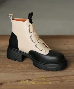 ショートブーツ | レディース 歩きやすい ワークブーツ 楽チン 痛くない ラウンドトゥ 美脚 厚底 カジュアル 通勤 通学 旅行 50代 30代 お出かけ 40代 20代