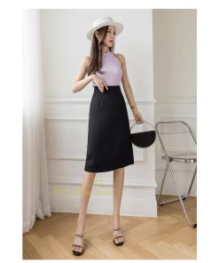スカート | ロングスリット入り タイトレディース 膝下丈 大人 オフィス 20代 30代 40代 OL 仕事用 ビジネス 通勤通学 無地人気 着痩せ カジュアル 上品