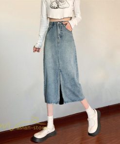 スカート | デニム マキシ夏 リゾート ロング結婚式 20代30代40代50代 カジュアル ひざ丈 ロング丈 春 キレイめ エレガント 可愛い 無地 レトロ