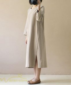 マキシ | ゆるワンピース Tシャツワンピース 秋 ゆったり 着痩せ 長袖 レディース 無地 30代 40代 50代 大きいサイズ 体型カバー クルーネック 20代 シンプル ポケット