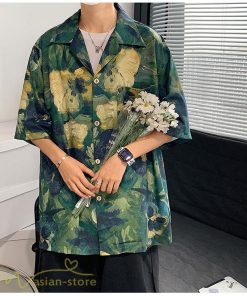 シャツ | ライトアウター メンズ メンズサマープリント カッコウイイ 夏服 新作 カジュアル レトロ風 上品 ワイドゆったり 大きいサイズ