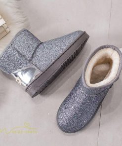 ショートブーツ | ムートンブーツ レディース ムートン 靴 秋冬 裏起毛 ボア ファー 暖かい 内ボア スノーブーツ カジュアル 防寒 雪靴 シューズ スノーシューズ