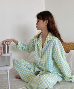 セットアップ | ルームウェア 長袖 レディース チェック柄