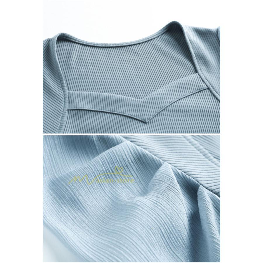 tシャツ・カットソー | Tシャツ レディース チュニック 春 夏 春夏 チュニックTシャツ トップス 20代 30代 40代 OL ママ 母 上品 ファッション カジュアル 着痩せ エレガント お出かけ