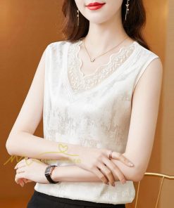 キャミソール タンクトップ | タンクトップ キャミソール レディース 夏 春 20代 30代 40代 ノースリーブ Ｖネック Ｖネックタンク レース付き 母 快適 インナー カシュクール カジュアル