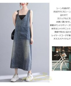 オーバーオール サロペット | デニム サロペット スカート オーバーオール ジャンパースカート レディース 可愛い オシャレ ポケット付き ロング 20代30代40代50代 オールインワン 夏秋