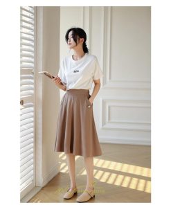 スカート | ひざ丈 レディース フレアミディアム春 秋 冬 大人 体型カバー 20代 30代 40代 OL ママ お出かけ デート 通勤 フェミニン 母
