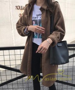 在庫ある | 短納期ロングシャツ アウター コーデュロイレディースブラウス カーディガン ゆったりシャツトップス オフィスブラウス 春秋着こなし インナーシャツ 通学通勤