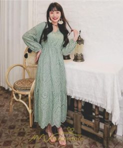 マキシ | ワンピース レディース 夏 秋 ロング丈 長袖 パーティー 大人 レース エレガント きれいめ 大人 おしゃれ お呼ばれ 可愛い お出かけ 日常デート 通勤 オフィス