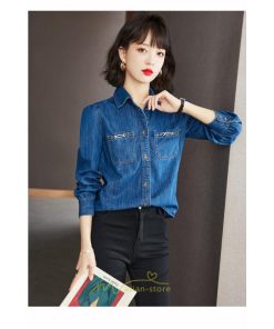 シャツ・ブラウス | デニムシャツ レディース 長袖 羽織り シャツ デニム 秋 冬 かっこいい 40代 30代 20代 おしゃれ 可愛い お出かけ オシャレ キレイめ 上品 着痩せ