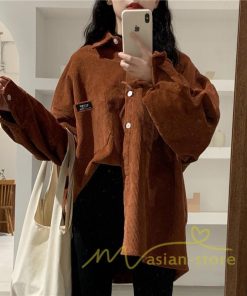 在庫ある | シャツ レディース ロングシャツ 秋服 長袖 トップス コーデュロ イシャツ 羽織り カーディガン 2 Way 20代30代40代 ゆったり 大きめ 通学通勤 体型カバー