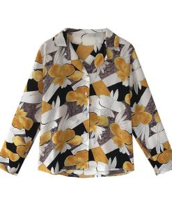 在庫ある | ブラウスレディースシャツ ファッションシャツ プリント花柄シャツブラウス 長袖 Vネック 春夏秋衣装 通学通勤 おしゃれ 着痩せ OL 体型カバー ゆったり 薄手
