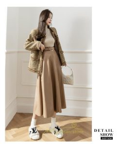 スカート | レザーフレアロング レディース ベルト付き ボトムス ロングAライン ミモレ丈 かっこいい 着痩せ キレイめ スリット