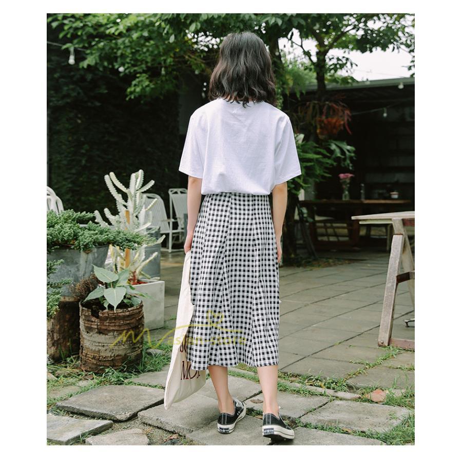スカート | チェック柄 ロング丈 フレア ボトムス レディース フェミニン デイリー 上品 20代30代40代50代 カジュアル 着痩せ お出かけ 体系カバー 通勤通学 夏物