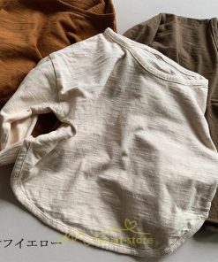 衣装 服 | 子供服 キッズ 無地 長袖Ｔシャツ コットン Tシャツ 男の子 女の子 韓国こども服 ベビー服 春 男女兼用 ナチュラル 冬 カジュアル 秋