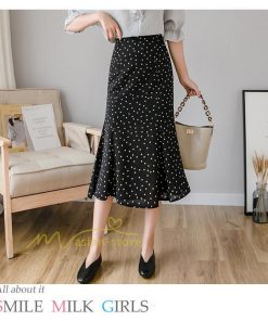 スカート | マーメイドマーメイド レディース ボトムス ロング丈 美シルエット ドット柄 シフォン20代30代40代 通勤通学 春夏 カジュアル 2022
