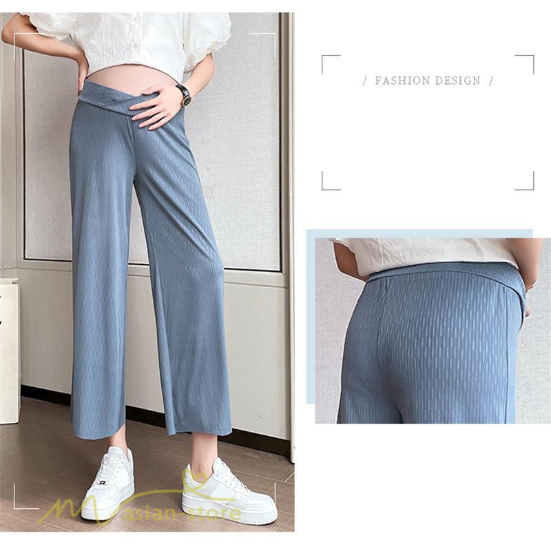 パンツ レギンス | マタニティ パンツ レディース 着痩せ 上品 マタニティウェア ローウエスト ワイドパンツ マタニティパンツ 妊婦服 夏服 薄手 サマーパンツ お出かけ 9分丈 夏
