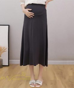 スカート | マタニティレディース Aラインロング丈 マタニティウェア 妊婦服 カジュアル 体型カバー 春 夏 ウエスト調整 ゆったり マタニティ