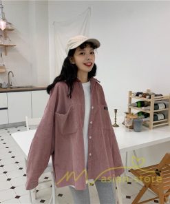 在庫ある | シャツ レディース ロングシャツ 秋服 長袖 トップス コーデュロ イシャツ 羽織り カーディガン 2 Way 20代30代40代 ゆったり 大きめ 通学通勤 体型カバー
