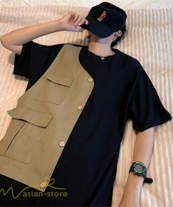 Tシャツ | 半袖メンズ トップス 上品 切り替え カジュアル おしゃれ 重ね着風 レイヤード 20代 30代 カッコウイイ 大きいサイズ 40代 半袖 カットソー