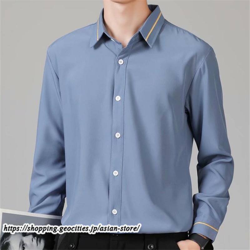 シャツ | 長袖メンズ ビジネス フォーマル オフィス 仕事 春 夏 秋 冬 カジュアル ビジネスシンプル 長袖 トップス 大きいサイズ メンズトップス