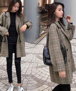 トレンチコート | レディース ラシャコート 暖かいアウター ゆったり テーラードジャケット冬物 通勤通学 グレンチェック 中綿入り チェックコート