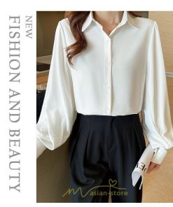 シャツ・ブラウス | ブラウス レディース オフィス フォーマル シャツ 白 開襟 レギュラー 長袖 黒 ホワイト ブラック 通勤 上品 エレガント お出かけ オシャレ オフィス OL