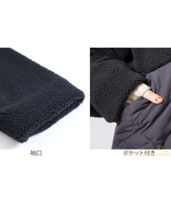 ダウンジャケット コート | ボアキルティングコート レディース アウター コート ブルゾン キルティング ボア 切替え 長袖 ロング 秋コーデ 冬 中綿 ダウン ポケット ノーカラーコート 秋