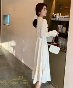 ミディアム | シャツワンピース ワンピース スプリングワンピース レディース 着痩せ 上品 長袖 気質 エレガント 大きいサイズ 通学 お出かけ Aラインワンピース 大人 通勤