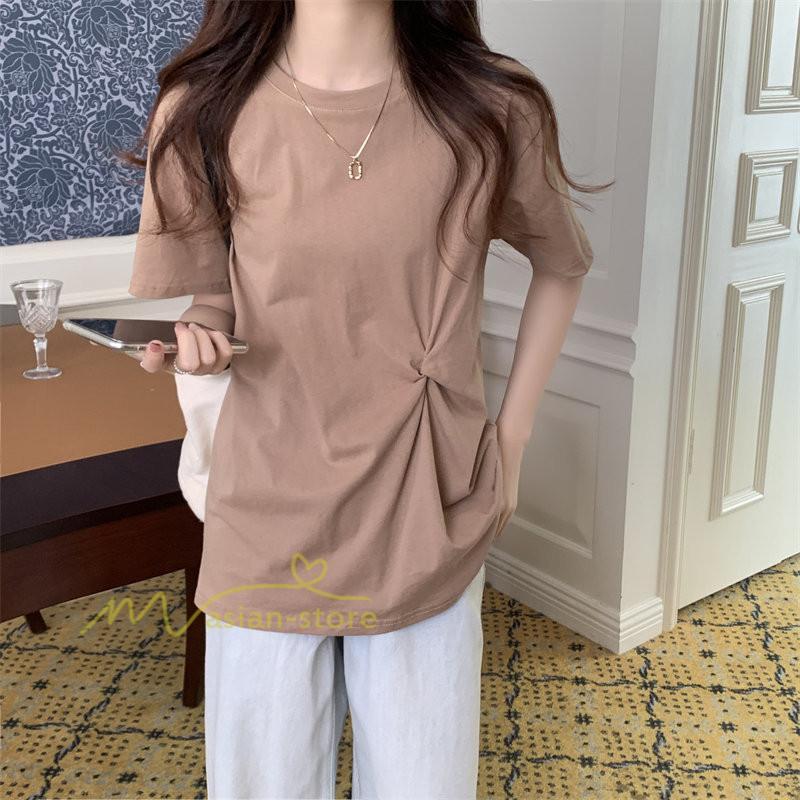 tシャツ・カットソー | Tシャツ カットソー トップス レディース 半袖 無地 春夏新作 オフィス おしゃれ クルーネック シンプル コーデ きれいめ 着痩せ 快適 20代30代40代50代 着回し