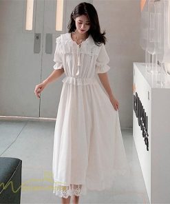 ミディアム | Aラインワンピース レディース ワンピース 着痩せ 上品 半袖 通勤 通学 おしゃれ サマーワンピース 春 夏 上品 レース 30代 20代 通学 40代 Aライン 通勤