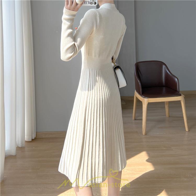 ニットワンピース | ワンピース 秋 秋服 レディース ニット ロングワンピース ロング 長袖 冬 冬服 可愛い フェミニン 20代30代40代50代 上品 送料無料 エレガント 高級感