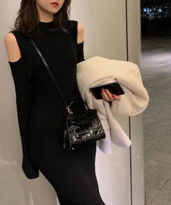 ワンピース | ニット肩出し 長袖レディース